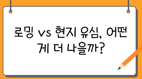 해외 여행 필수! 로밍 vs 현지 유심, 나에게 맞는 선택은? | 해외 통신, 데이터 로밍, 유심 구매, 여행 팁